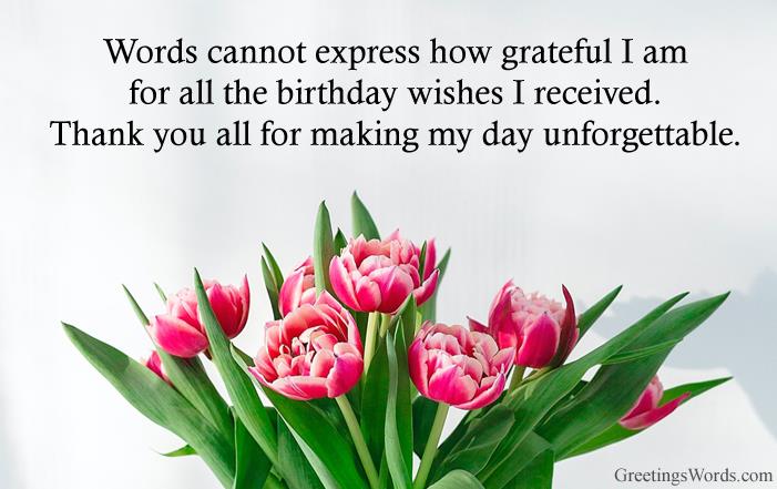 Thank You Messages For Birthday Wishes