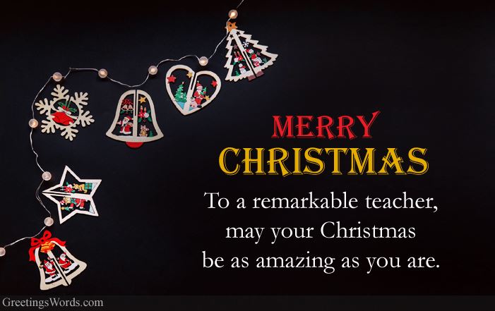 Christmas Messages For Teachers