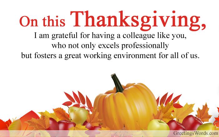 Thanksgiving Wishes For Colleagues & Coworkers