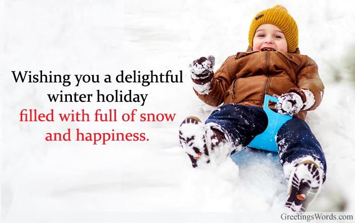 Winter Holiday Messages For Kids | Happy Winter Wishes For Kids