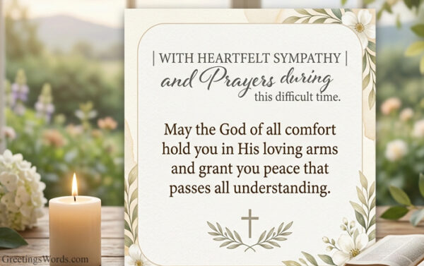 20 Comforting Christian Sympathy Cards Messages Sentences
