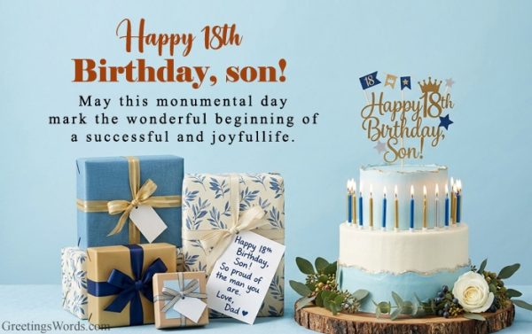 20 Best Happy 18th Birthday Wishes for Son from Dad