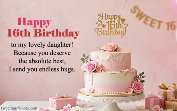20 Heartwarming Sweet 16 Birthday Wishes for Daughter from Mother